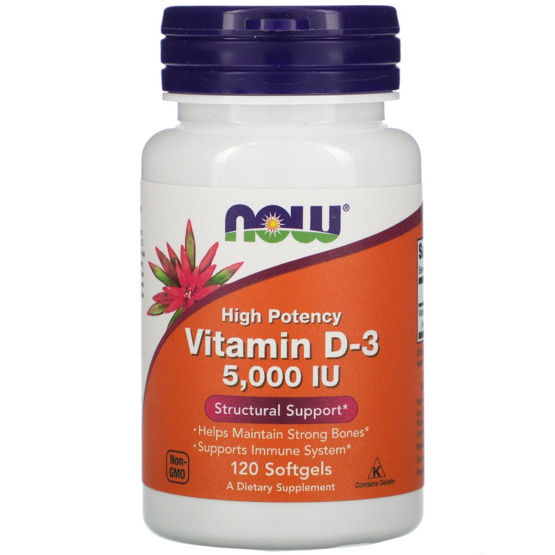 Витамин Д3 NOW VITAMIN D-3 5000 ME 120 CAPS
