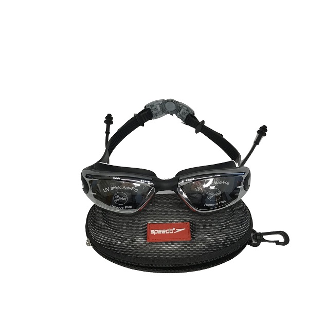 Очки для плавания взрослые Speedo с берушами в матерч. футляре
