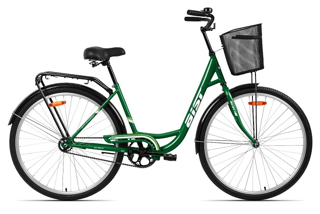 Велосипед 28" AIST 28-245 зеленый (с корзиной)