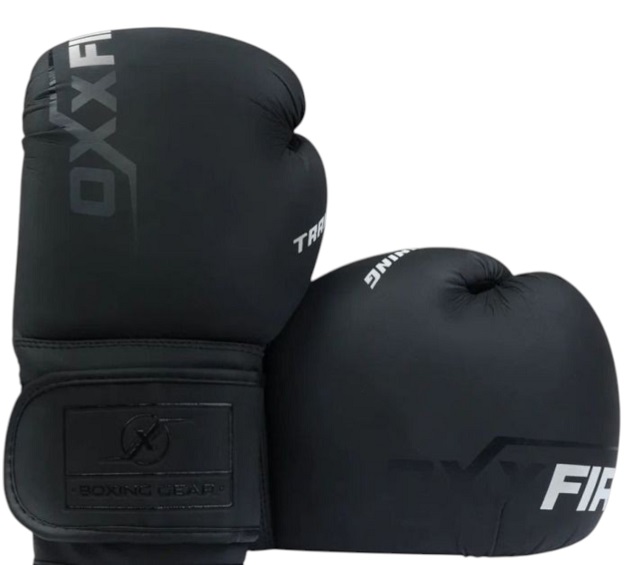 Перчатки боксерские OxxFire Трэйнинг/Training, черный (8 OZ)